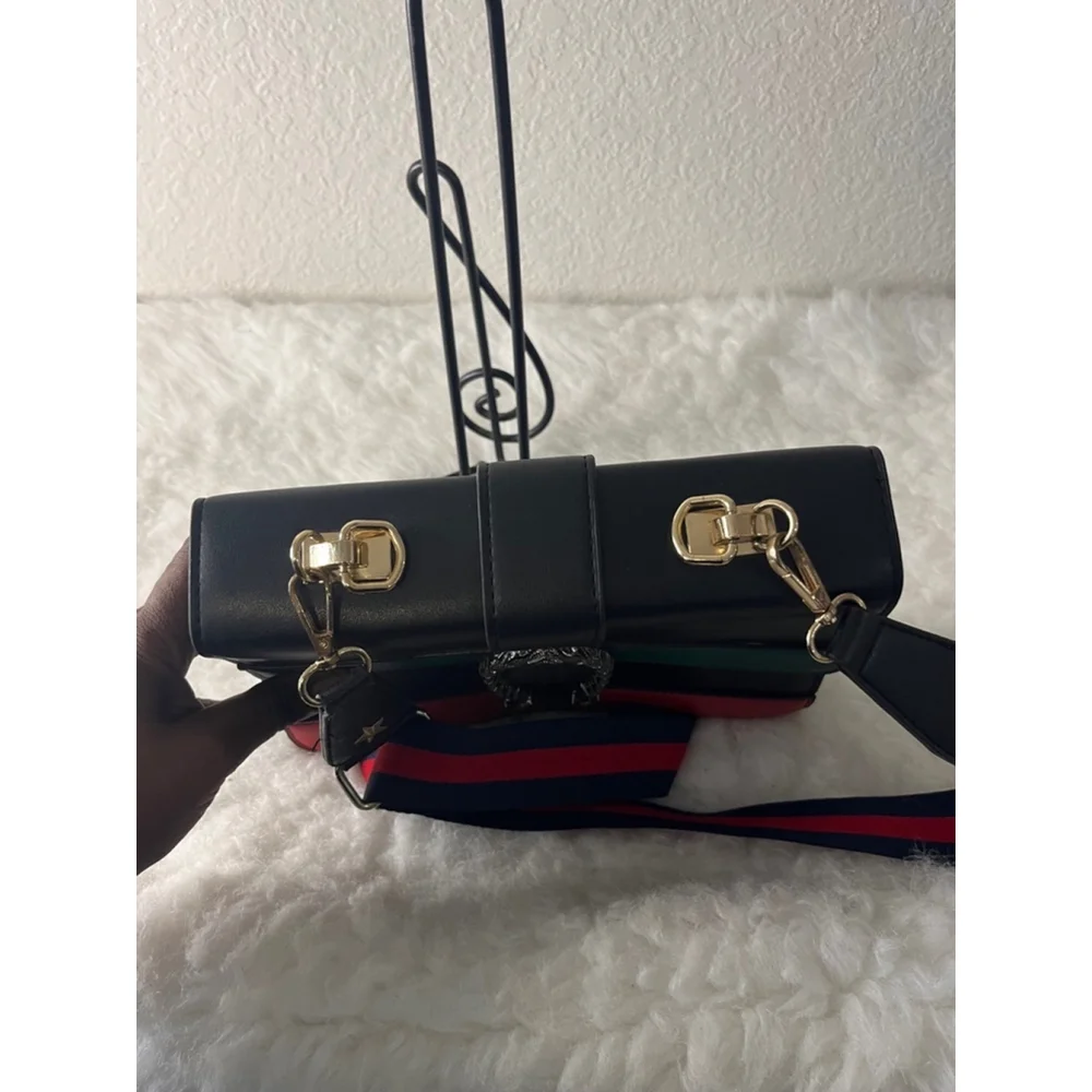 Black Striped Luxury Themed Purse, Designer Clutch bag, Stylish Purse, Trendy